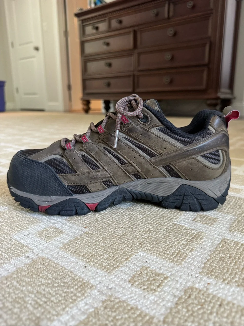 Merrell Moab 2 Vent Waterproof Composite Toe Work Shoes Brown Women’s 7.5 - Picture 6 of 13